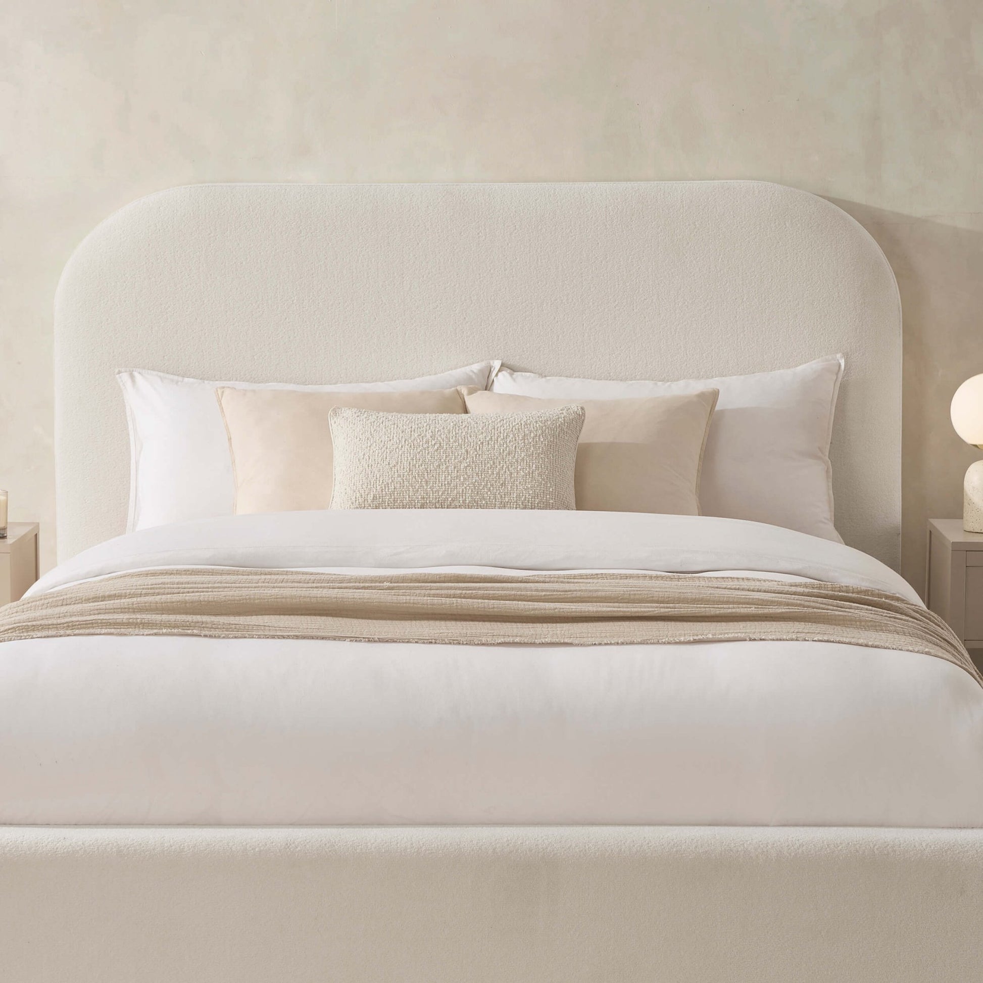 Aintree Ottoman Storage Bed - Teddy Cream - DUSK