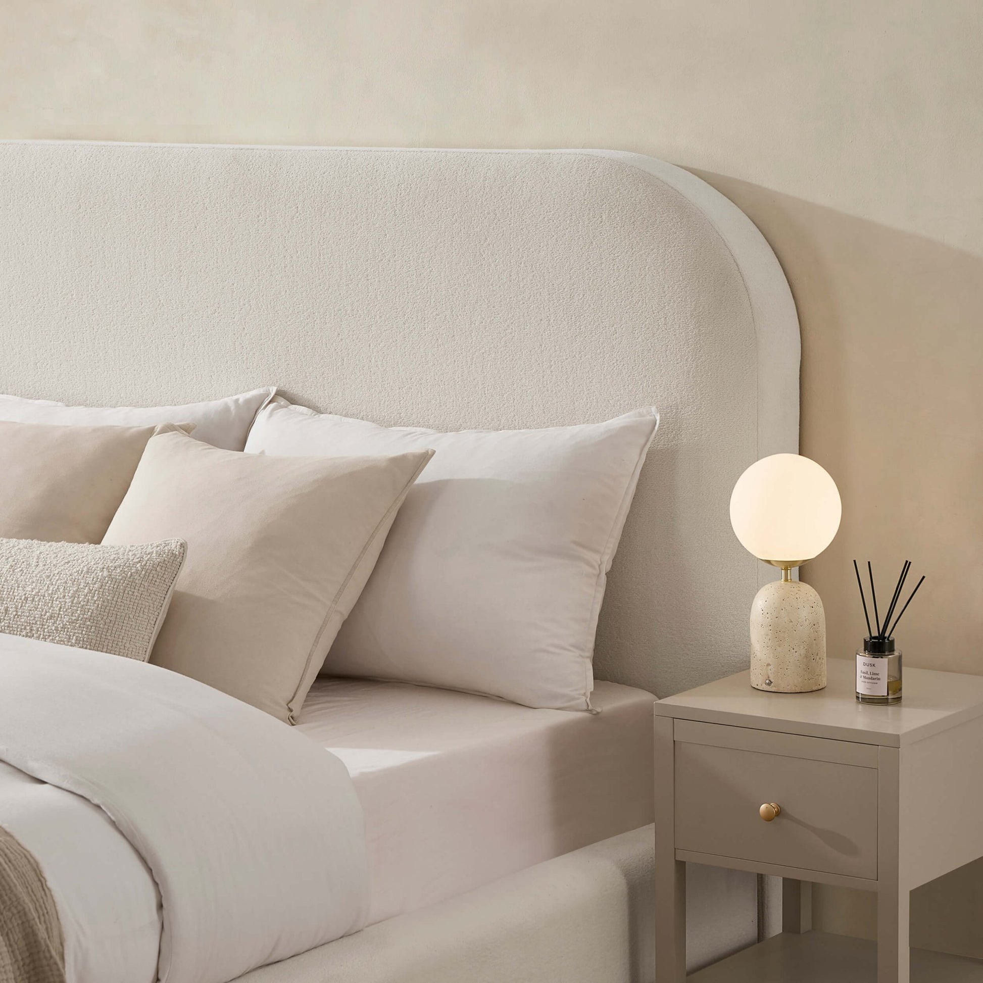 Aintree Ottoman Storage Bed - Teddy Cream - DUSK