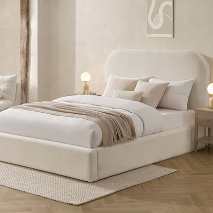Aintree Ottoman Storage Bed - Teddy Cream - DUSK