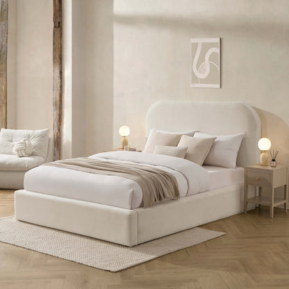 Aintree Ottoman Storage Bed - Teddy Cream - DUSK