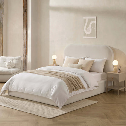 Aintree Ottoman Storage Bed - Teddy Cream - DUSK