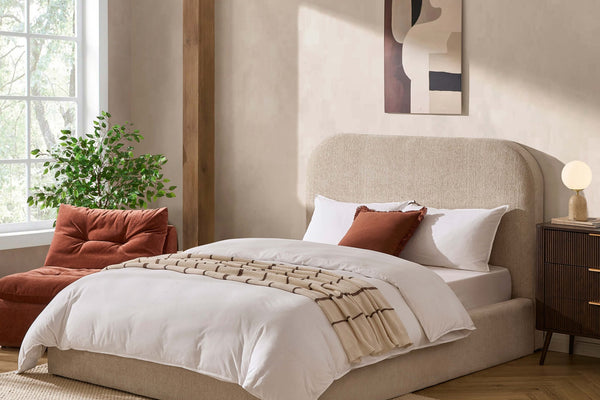 Aintree Ottoman Storage Bed - Textured Oatmeal - DUSK