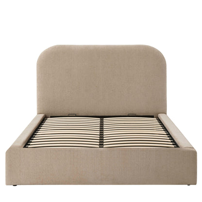 Aintree Ottoman Storage Bed - Textured Oatmeal - DUSK