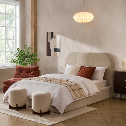 Aintree Ottoman Storage Bed - Textured Oatmeal - DUSK