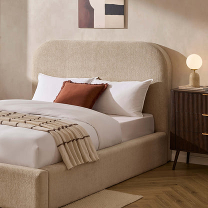 Aintree Ottoman Storage Bed - Textured Oatmeal - DUSK