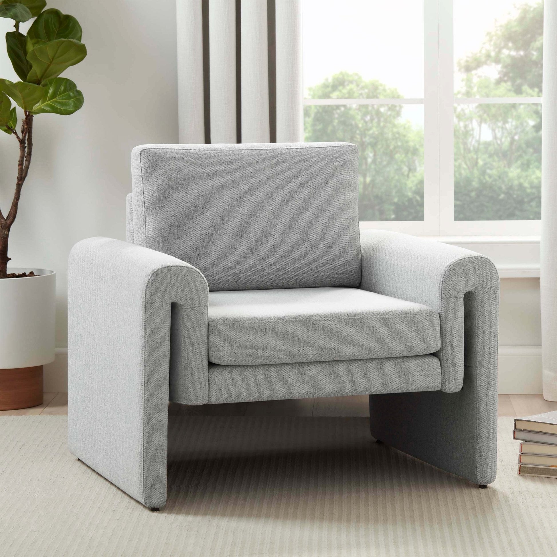 Alba Accent Chair - Light Grey - DUSK