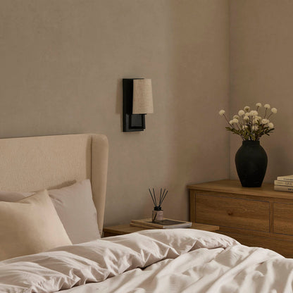 Alban LED Rechargeable Wall Light - Black - DUSK