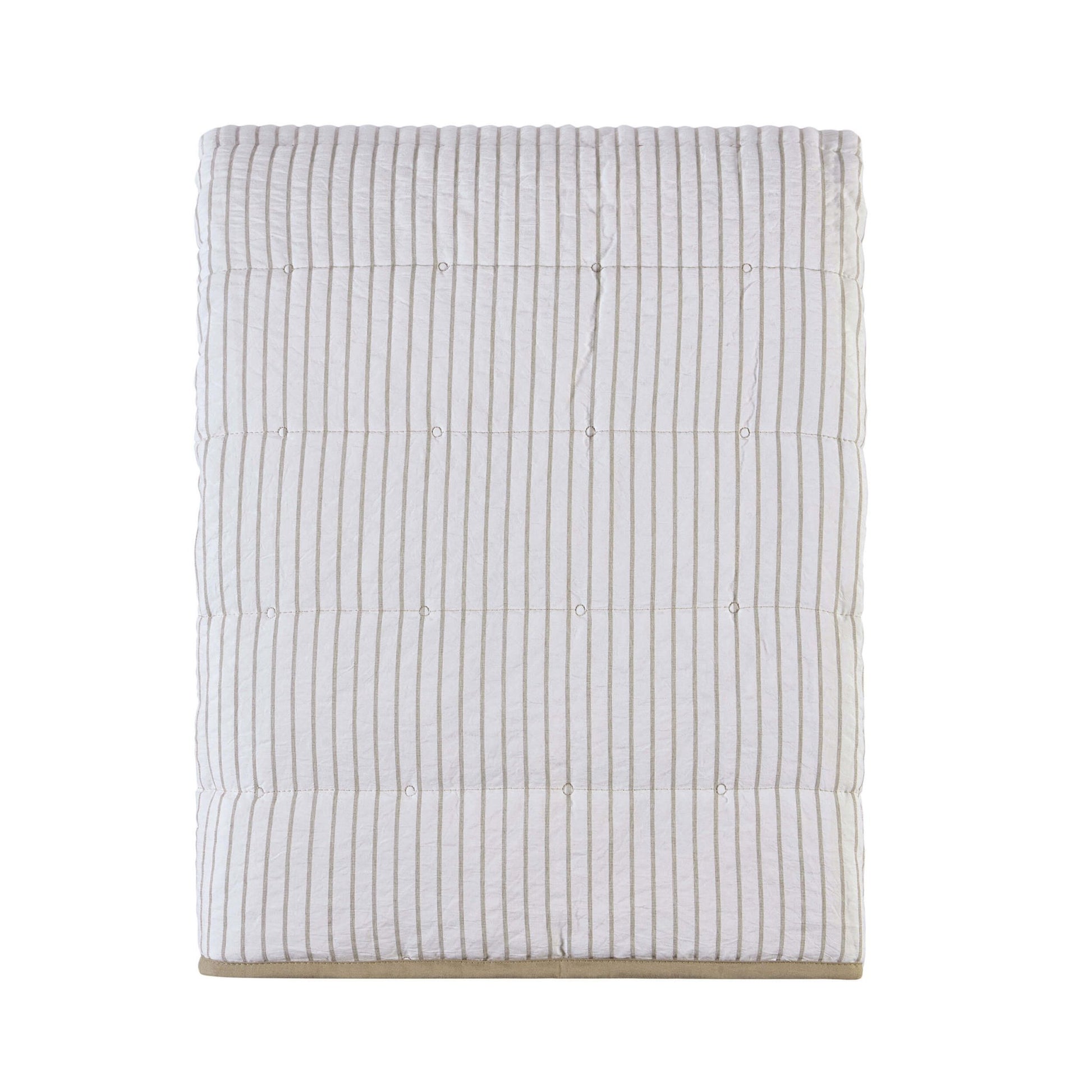 Albi Stripe Seersucker Bedspread - Natural/White - DUSK