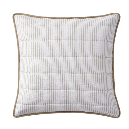Albi Stripe Seersucker Cushion Cover - Natural/White - DUSK