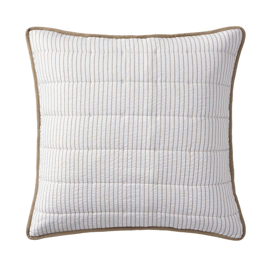 Albi Stripe Seersucker Cushion Cover - Natural/White - DUSK