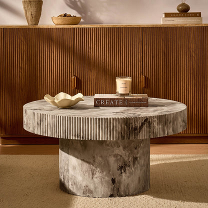 Aleyna Coffee Table - Marble Effect - DUSK