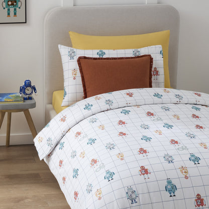 Alfie Robots 100% Cotton Duvet Cover Set - DUSK