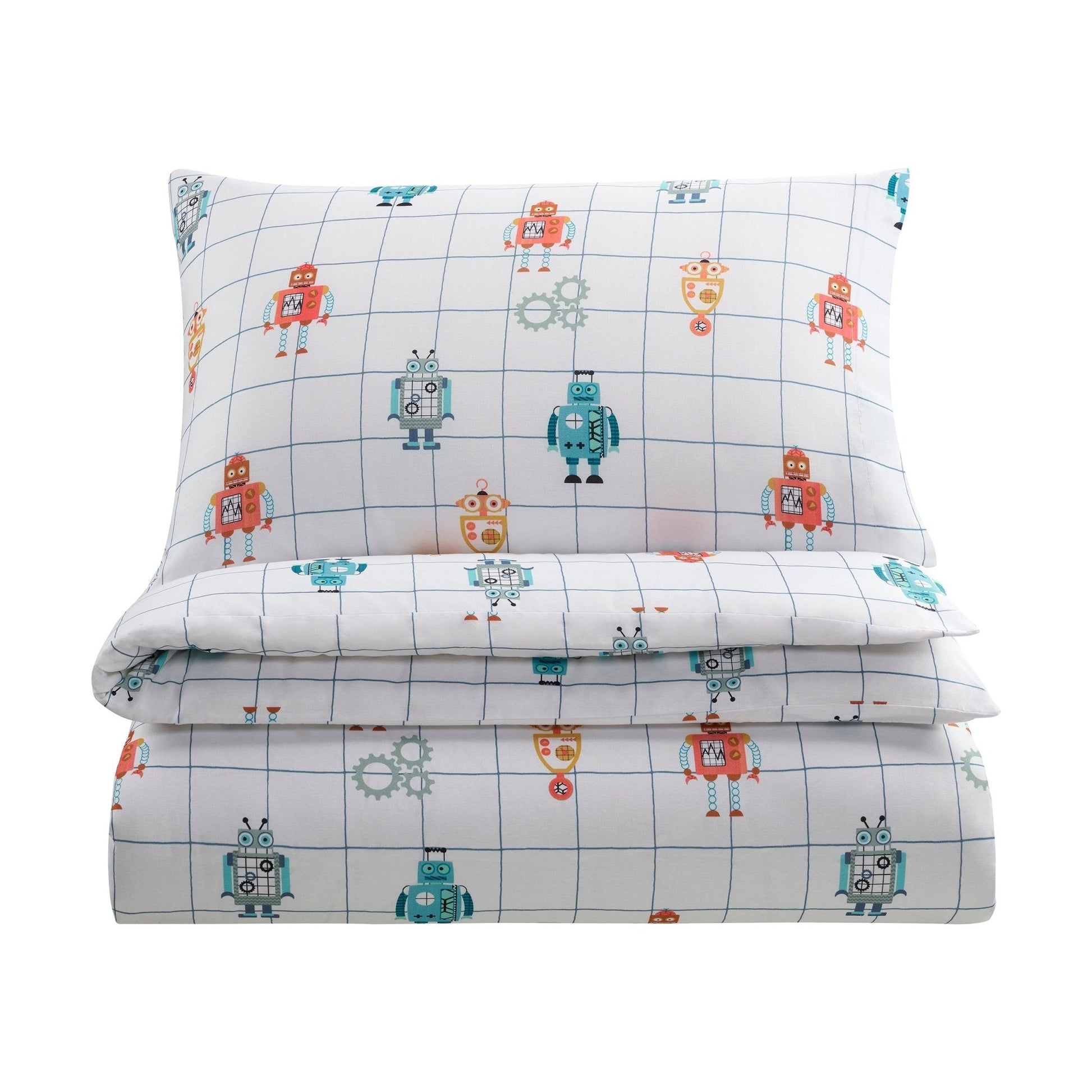 Alfie Robots 144 Thread Count Duvet Cover Set - DUSK