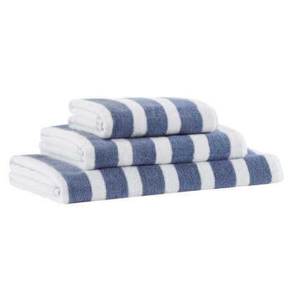 Algarve Luxury Stripe Towel Collection - French Blue - DUSK