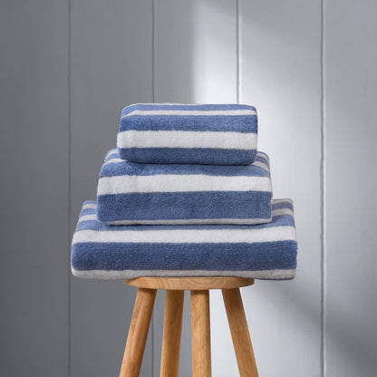 Algarve Luxury Stripe Towel Collection - French Blue - DUSK