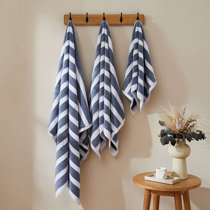 Algarve Luxury Stripe Towel Collection - French Blue - DUSK
