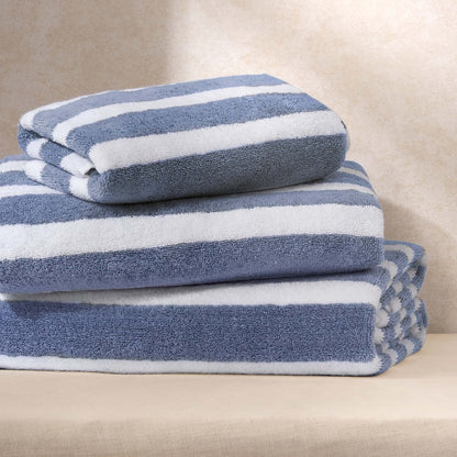 Algarve Luxury Stripe Towel Collection - French Blue - DUSK