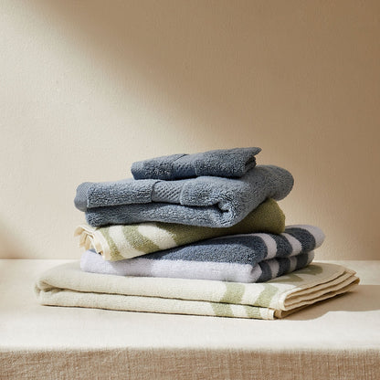 Algarve Luxury Stripe Towel Collection - French Blue - DUSK