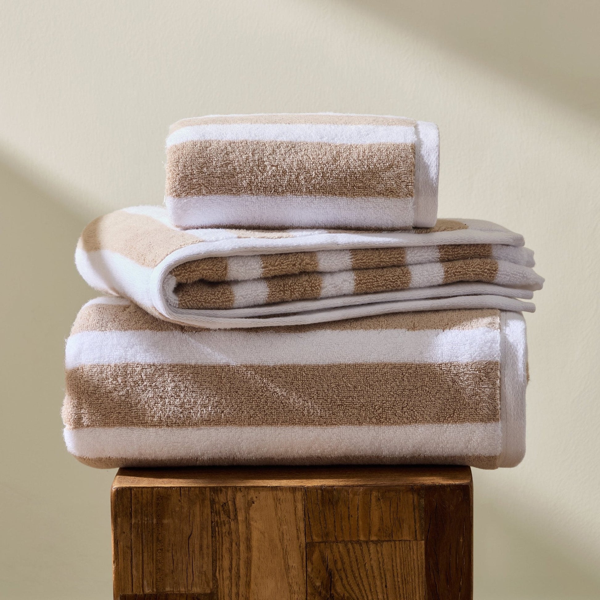 Algarve Stripe Towel Collection - Natural - DUSK