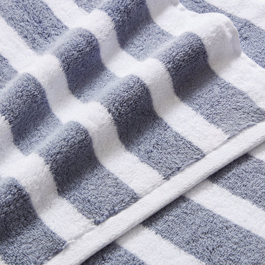 Algarve Stripe Towel Collection - Smokey Blue - DUSK