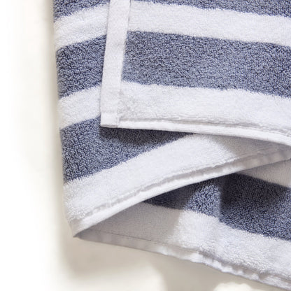 Algarve Stripe Towel Collection - Smokey Blue - DUSK