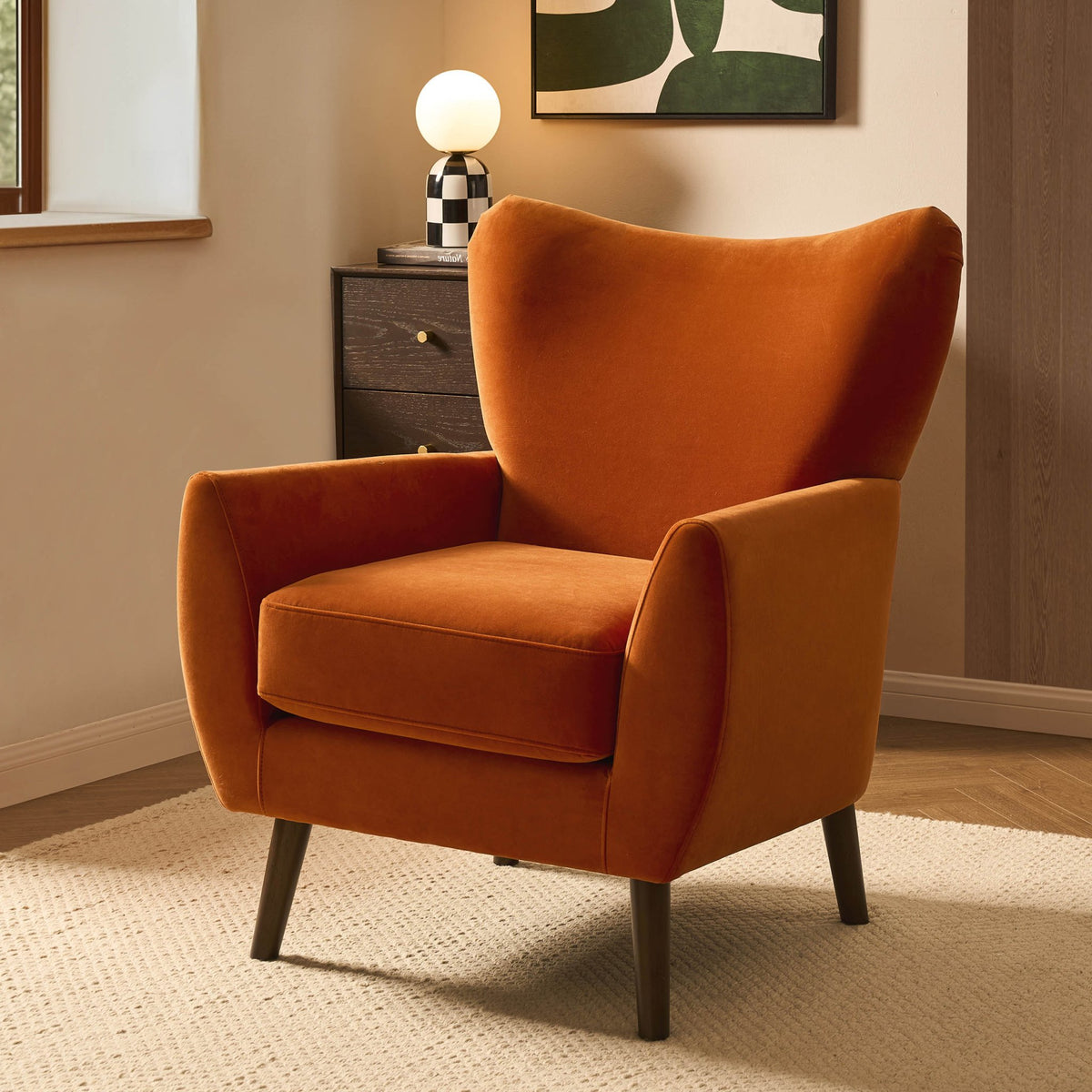 Alia Accent Chair - Bright Orange - DUSK
