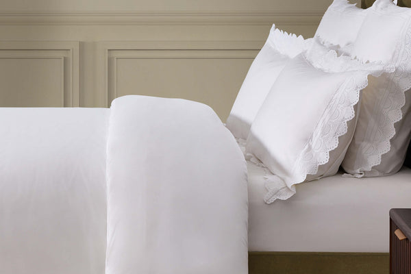 Alice 200 Thread Count Duvet Cover - White - DUSK