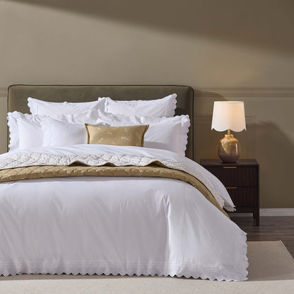 Alice 200 Thread Count Duvet Cover - White - DUSK