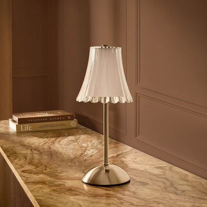 Alma Silver Rechargeable Lamp - Silver - DUSK