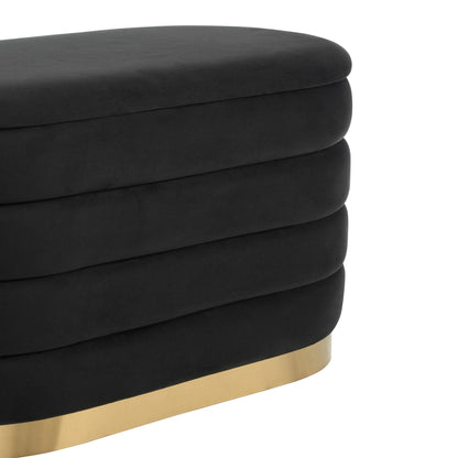 Almondbury Panelled Ottoman and Stool Set - Ink - DUSK