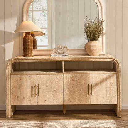 Alora 4 Door Sideboard - Washed Wood - DUSK