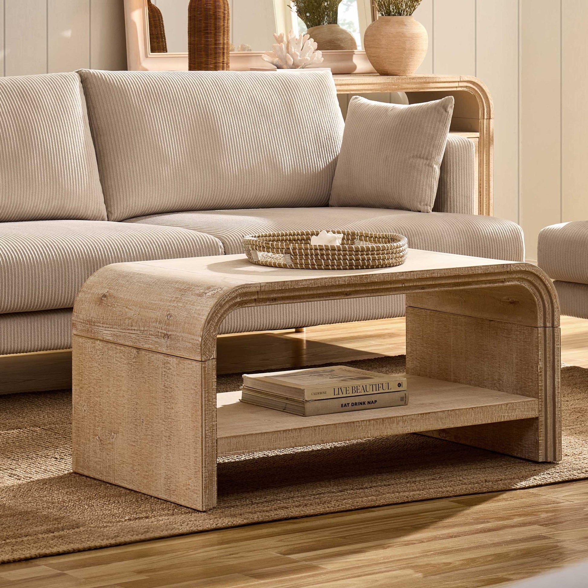 Alora Coffee Table - Washed Wood - DUSK