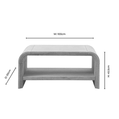 Alora Coffee Table - Washed Wood - DUSK