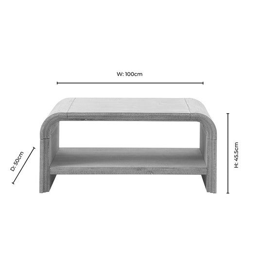 Alora Coffee Table - Washed Wood - DUSK