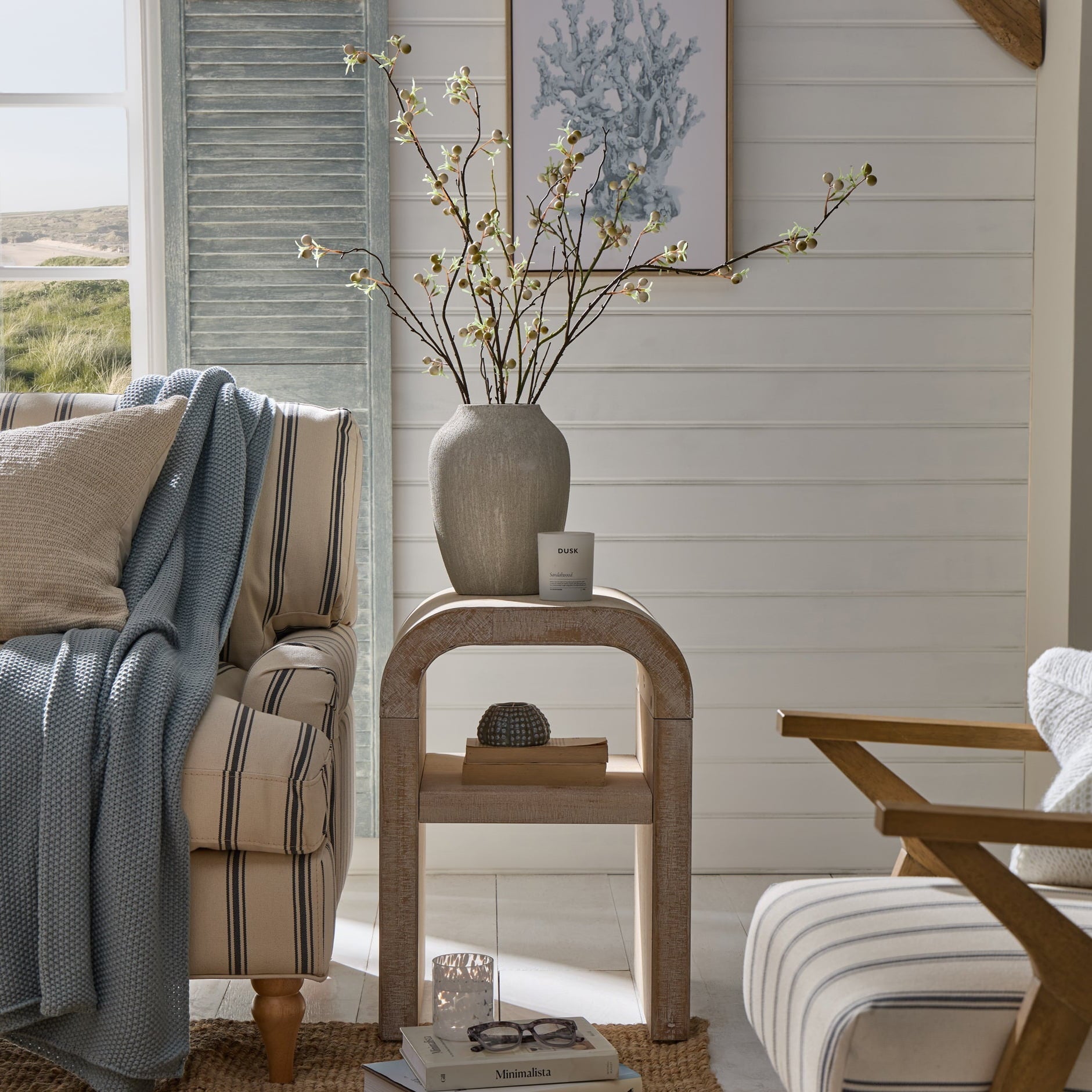 Alora Side Table - Washed Wood - DUSK