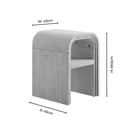 Alora Side Table - Washed Wood - DUSK