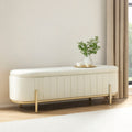 Altrincham Panelled Storage Ottoman - Ecru - DUSK