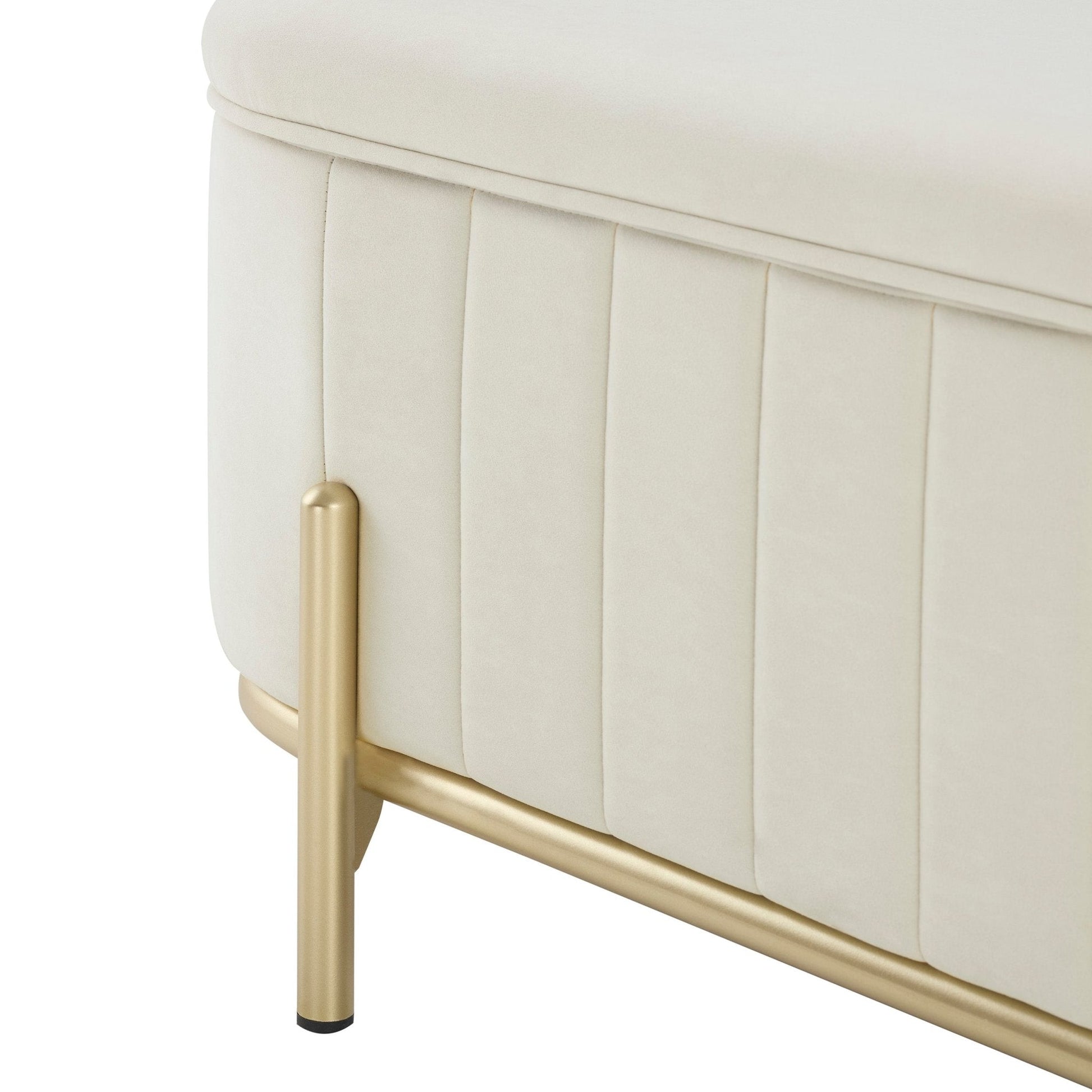 Altrincham Panelled Storage Ottoman - Ecru - DUSK