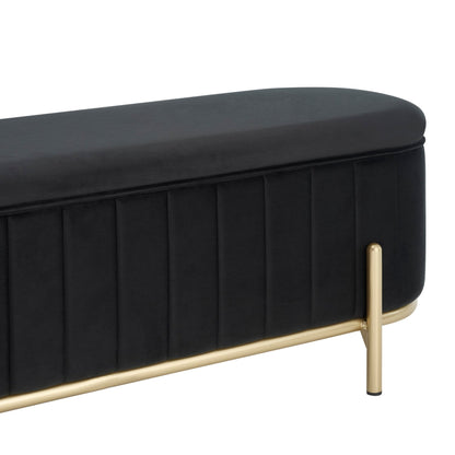 Altrincham Panelled Storage Ottoman - Ink - DUSK