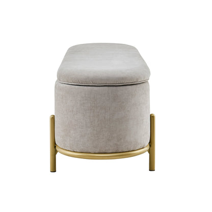 Altrincham Storage Ottoman - Chenille Light Grey - DUSK