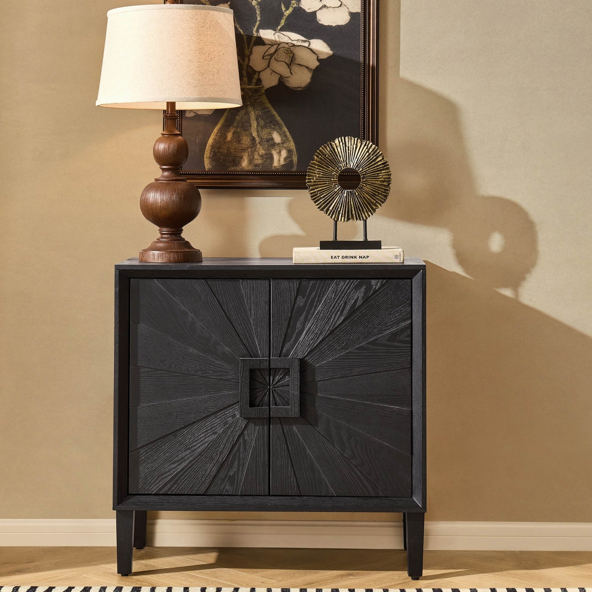 Amaya Ash 2 Door Sideboard - Black - DUSK