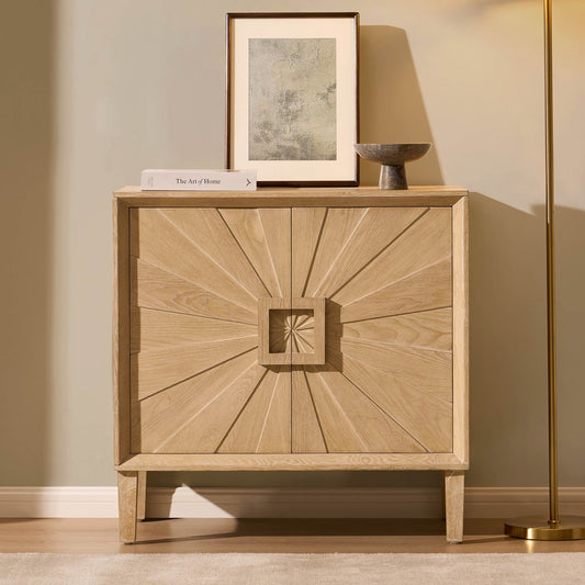 Amaya Ash 2 Door Sideboard - Light Wood - DUSK