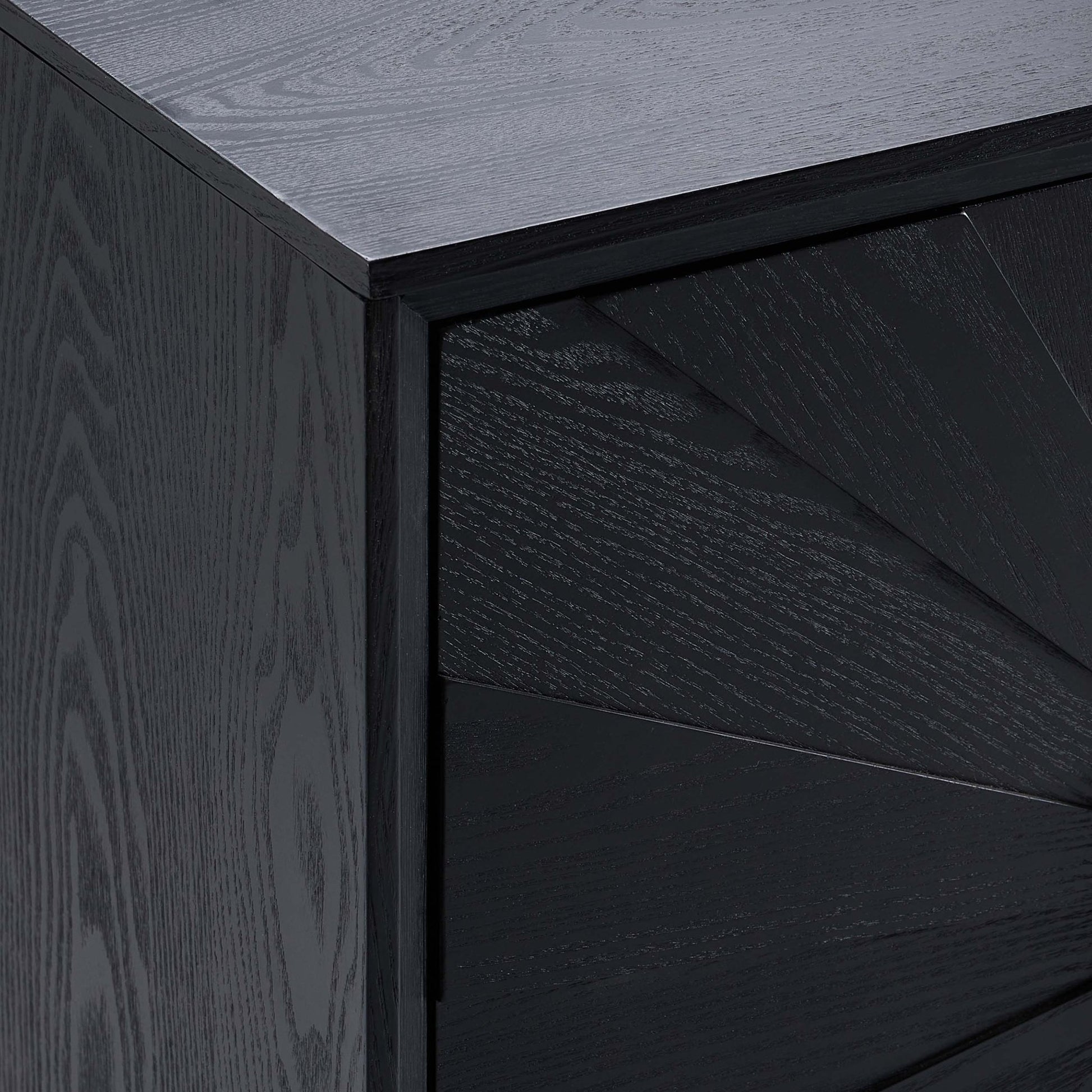 Amaya Ash 4 Door Sideboard - Black - DUSK