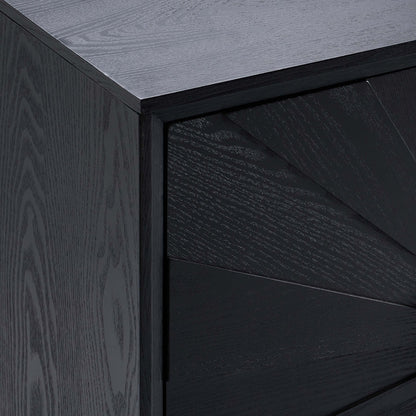 Amaya Ash 4 Door Sideboard - Black - DUSK