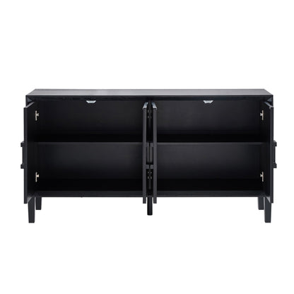 Amaya Ash 4 Door Sideboard - Black - DUSK