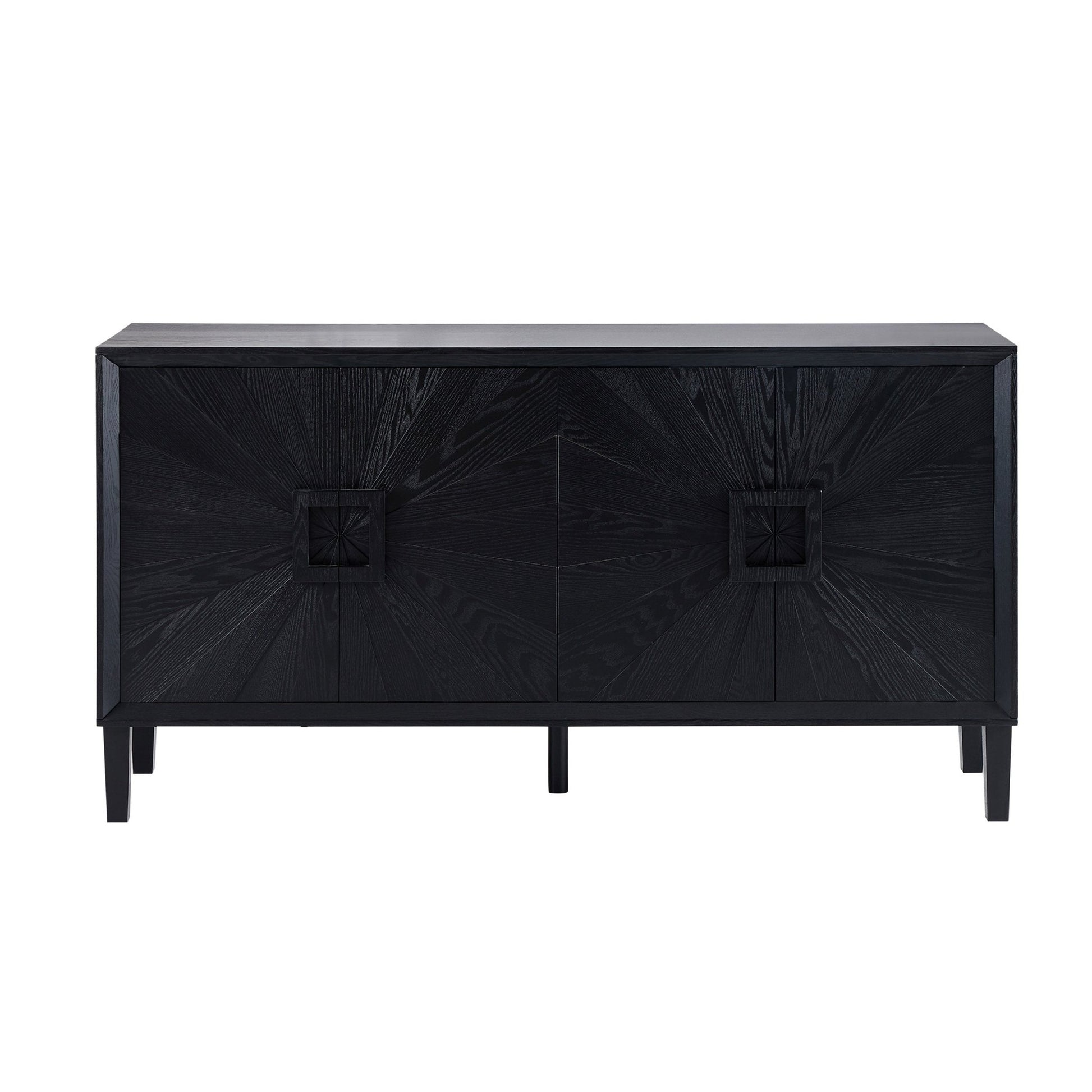 Amaya Ash 4 Door Sideboard - Black - DUSK