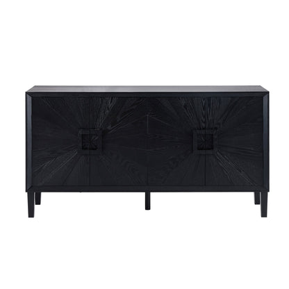 Amaya Ash 4 Door Sideboard - Black - DUSK