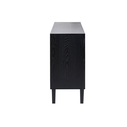 Amaya Ash 4 Door Sideboard - Black - DUSK