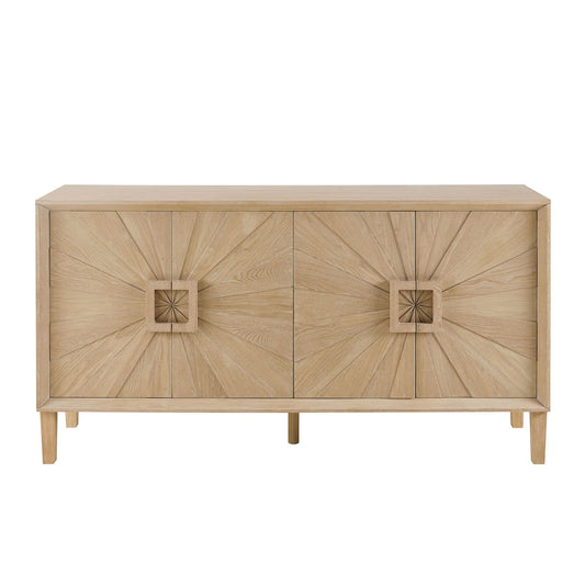 Amaya Ash 4 Door Sideboard - Light Wood - DUSK