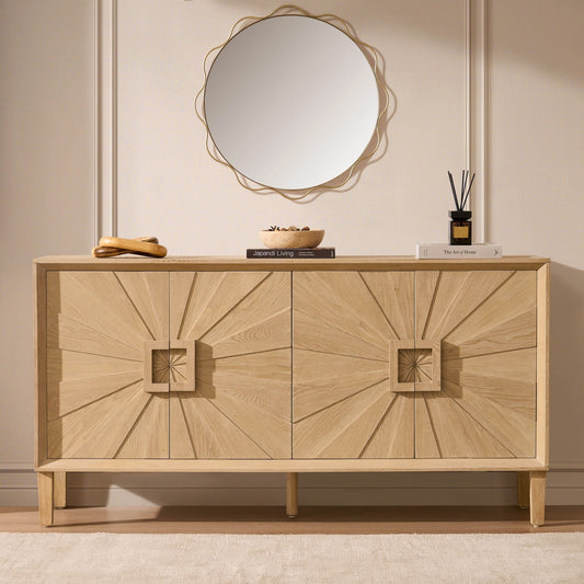 Amaya Ash 4 Door Sideboard - Light Wood - DUSK